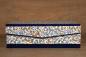 Preview: Blue box with gold hinged lid magnet spelled velvet Papeterie Schreibweise